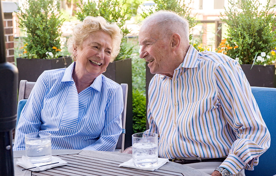 Brightview Senior Living Residents Enjoying the Patio