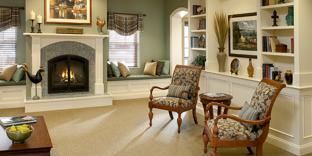 Brightview Concord River Living Room - Massachusetts Senior Living
